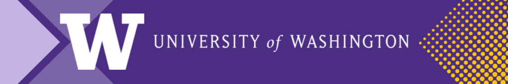 University of Washington purple and gold banner