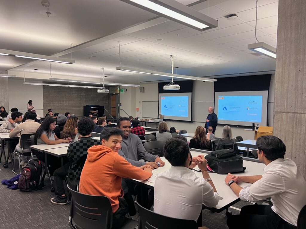 Aaron shares his experiences with students