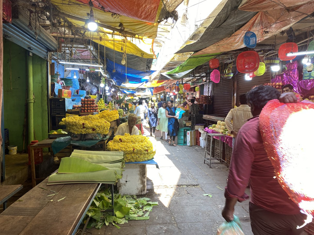 A street market in India