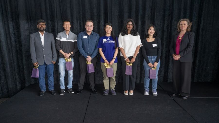 2026 Mentees of the Year posing with Dean Sophie Leroy
