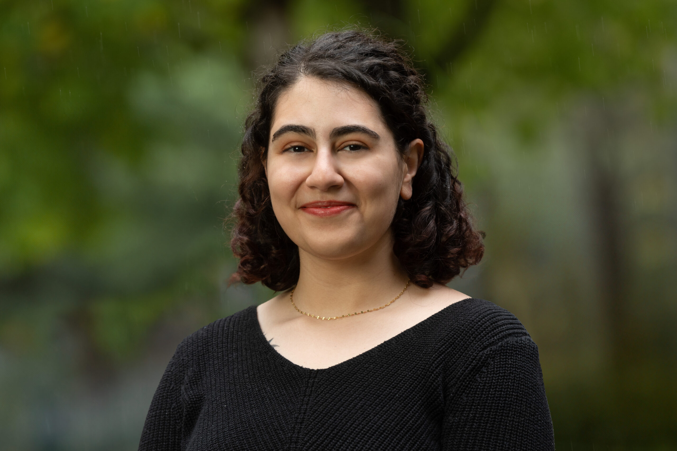 Image of Shahrzad with green background