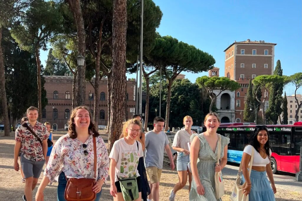 Study Abroad program group picture in Rome