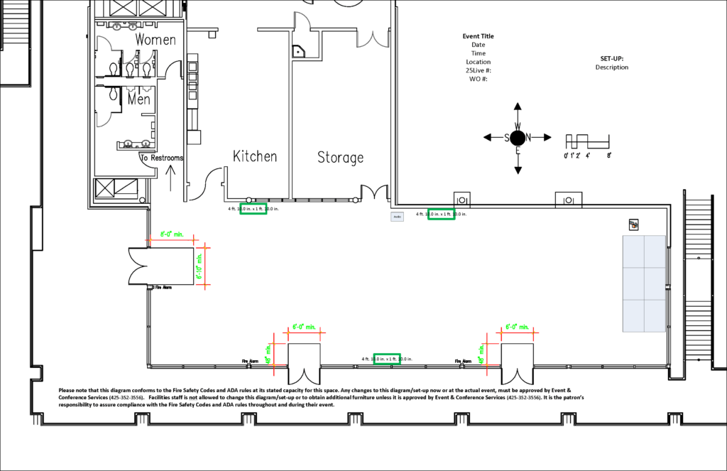 NCEC diagram with no table or chair setup