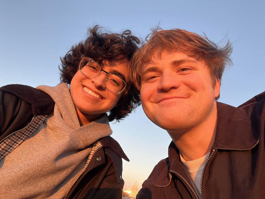 Selfie of Damien and Nolan