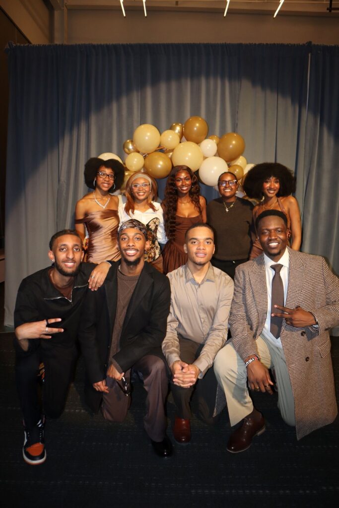 Hicks with members of the Black Student Union