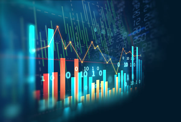 financial stock market graph illustration