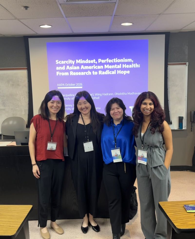 Dr. Jenny Xiao, Dr. Jaki Yi, Wing Hadrann and Dhishitha Madhavan
present their research.