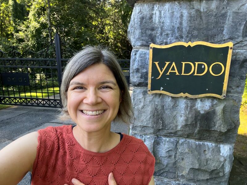 Shannon Cram on location at Yaddo