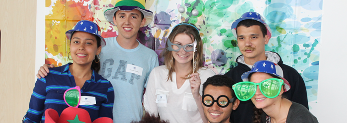 A group of students from different backgrounds