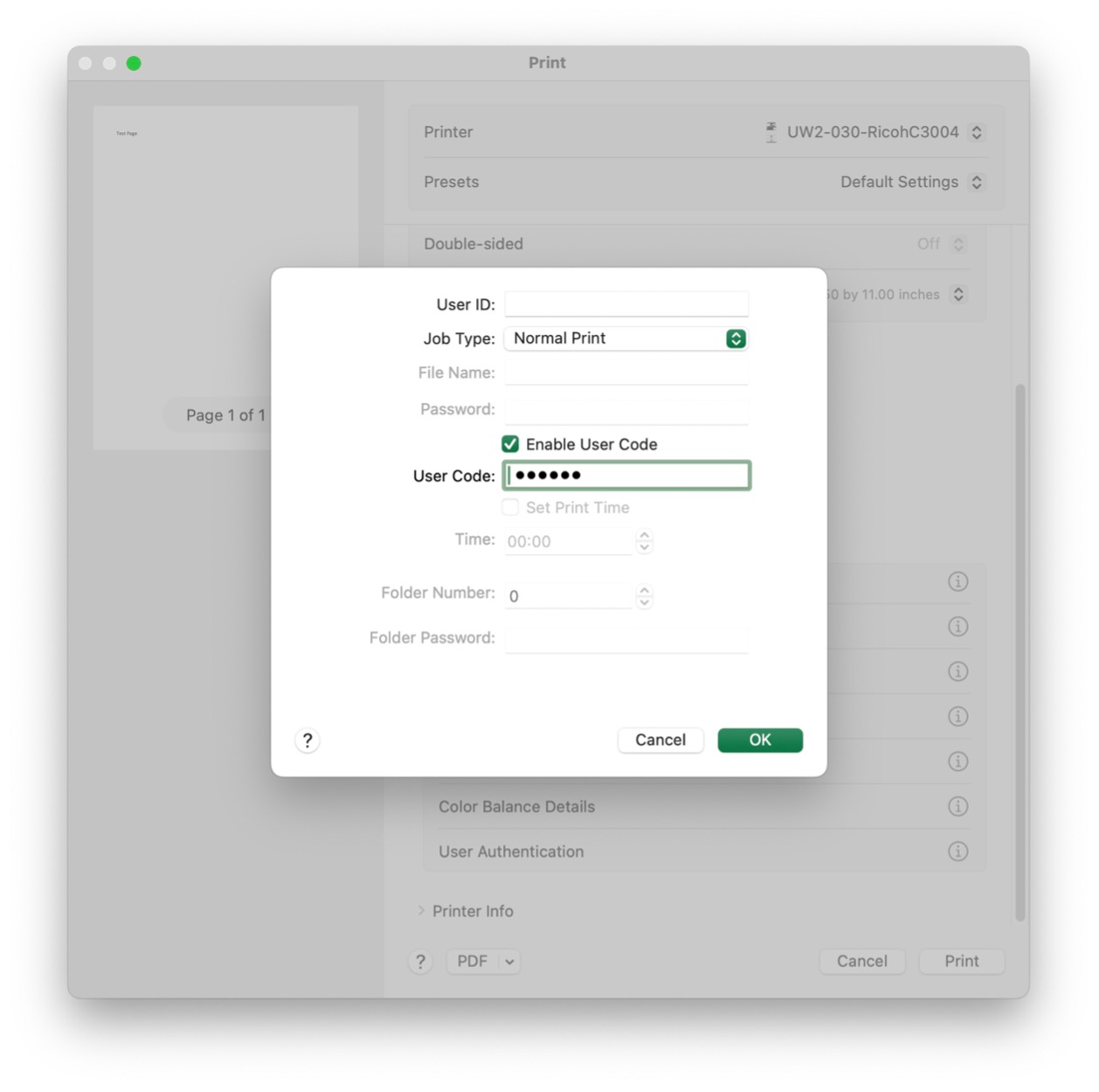 Prnt Code Faculty/Staff: Add a Ricoh print code to your computer - Information ...