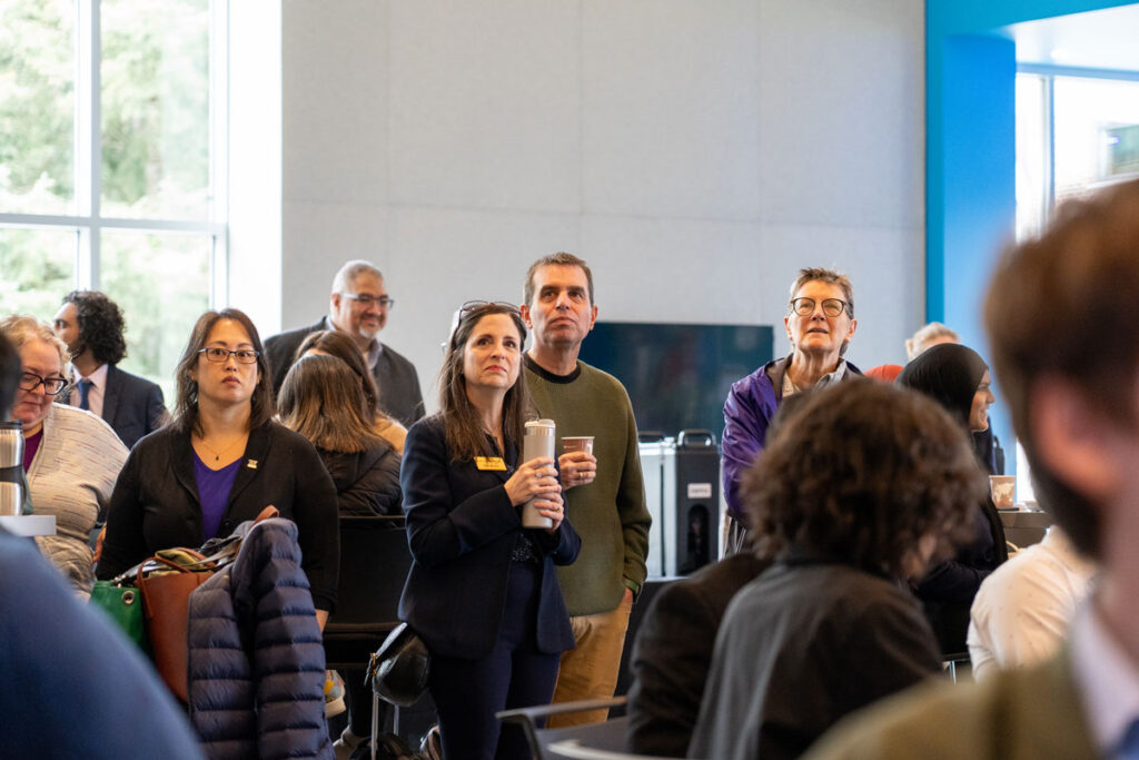 A crowd of people at an event.