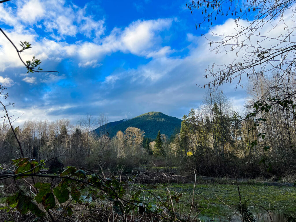 A mountain landscape.