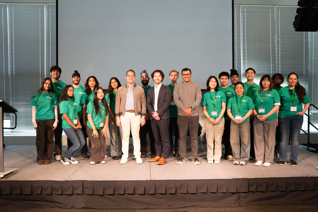A large group of people on a stage.