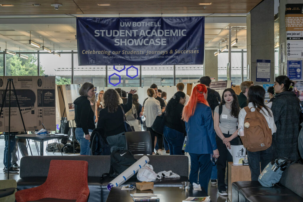 A poster presentation showcase.