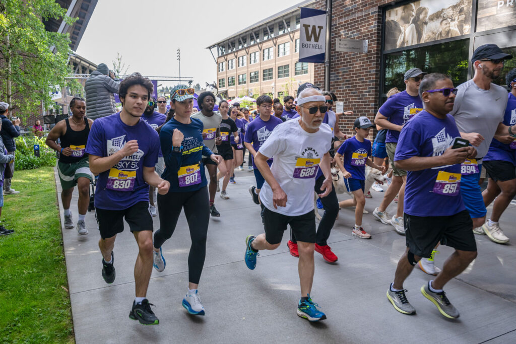 People running.