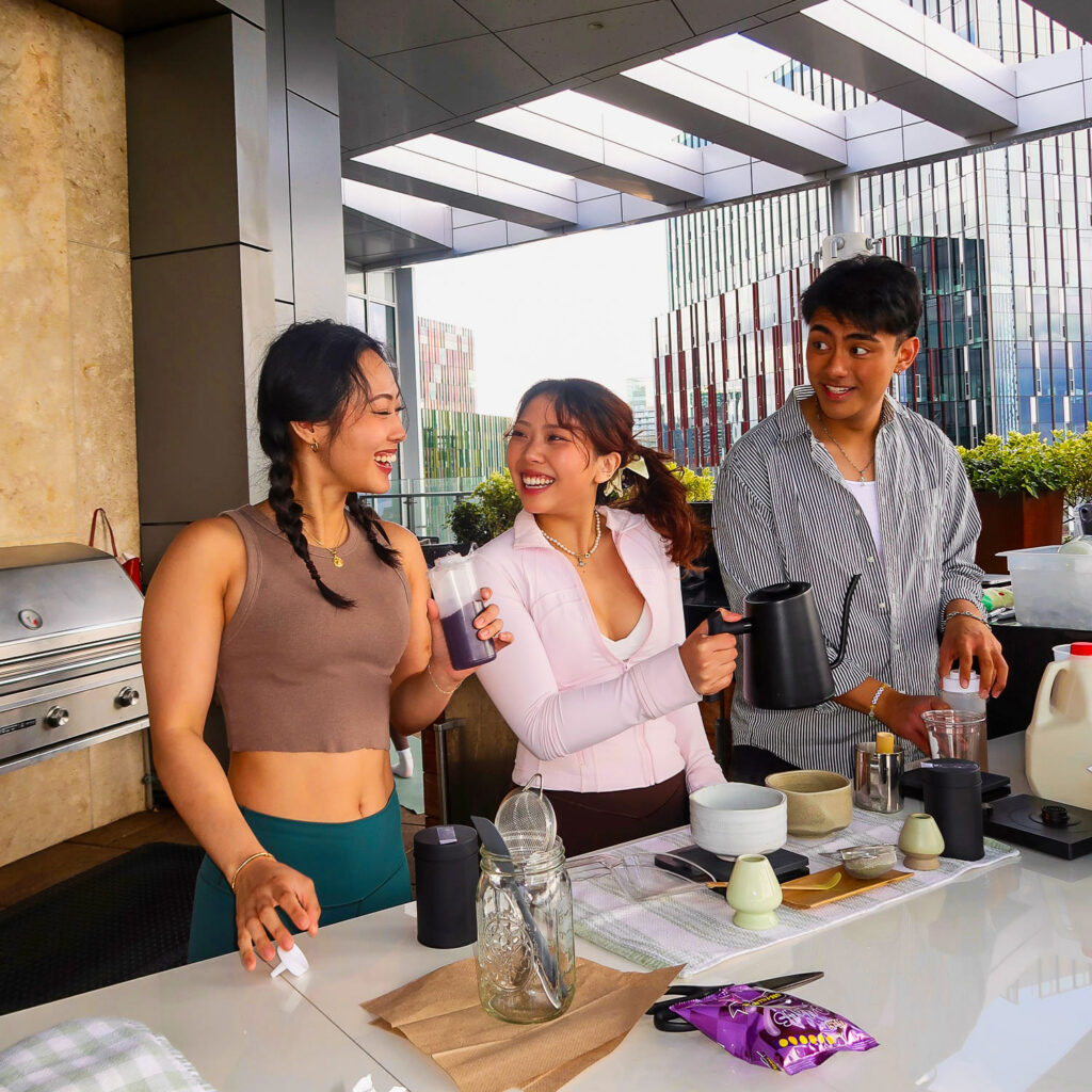 Three baristas.