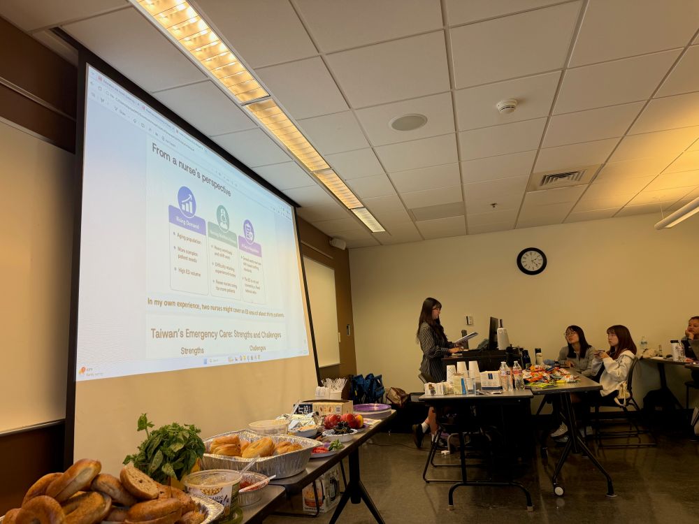 bella delivering presentation to class
