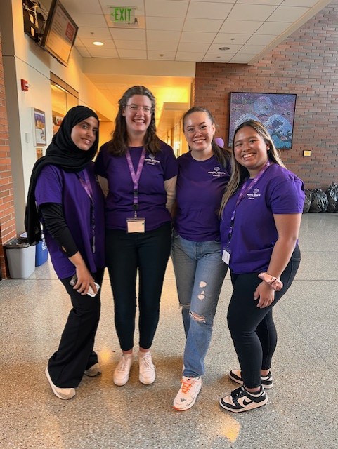 4 students at the mindfest event