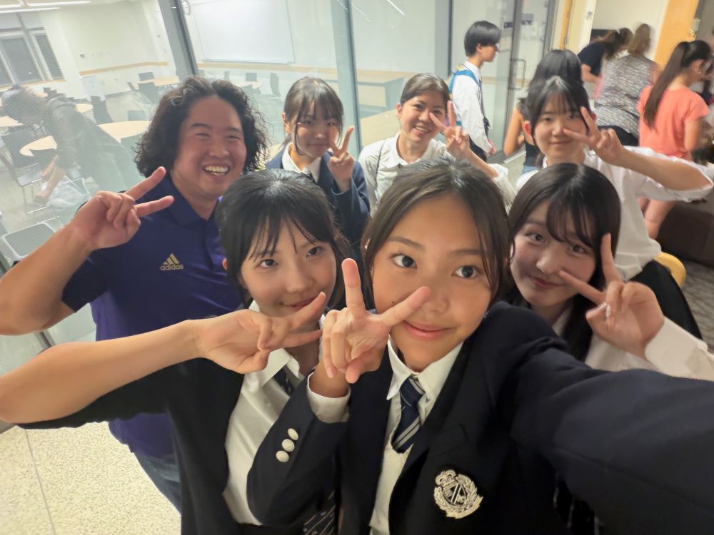 group selfie of students