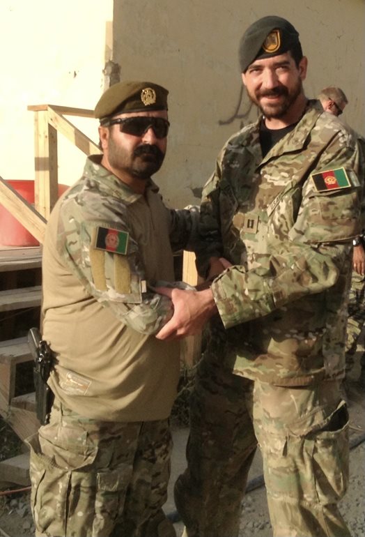 Christian Dunham (r) with Azizullah Karwan