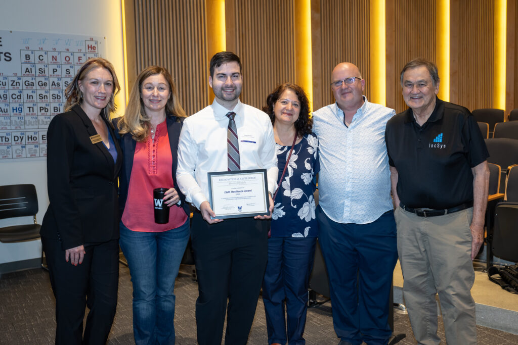 Dean Jennifer McLoud-Mann with faculty, student and guests at the awards ceremony