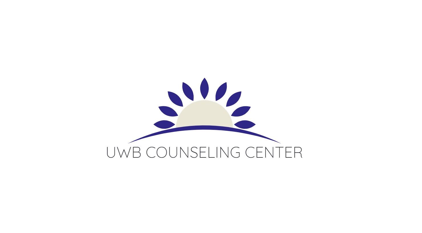 Counseling Center logo of light gold sun with purple rays