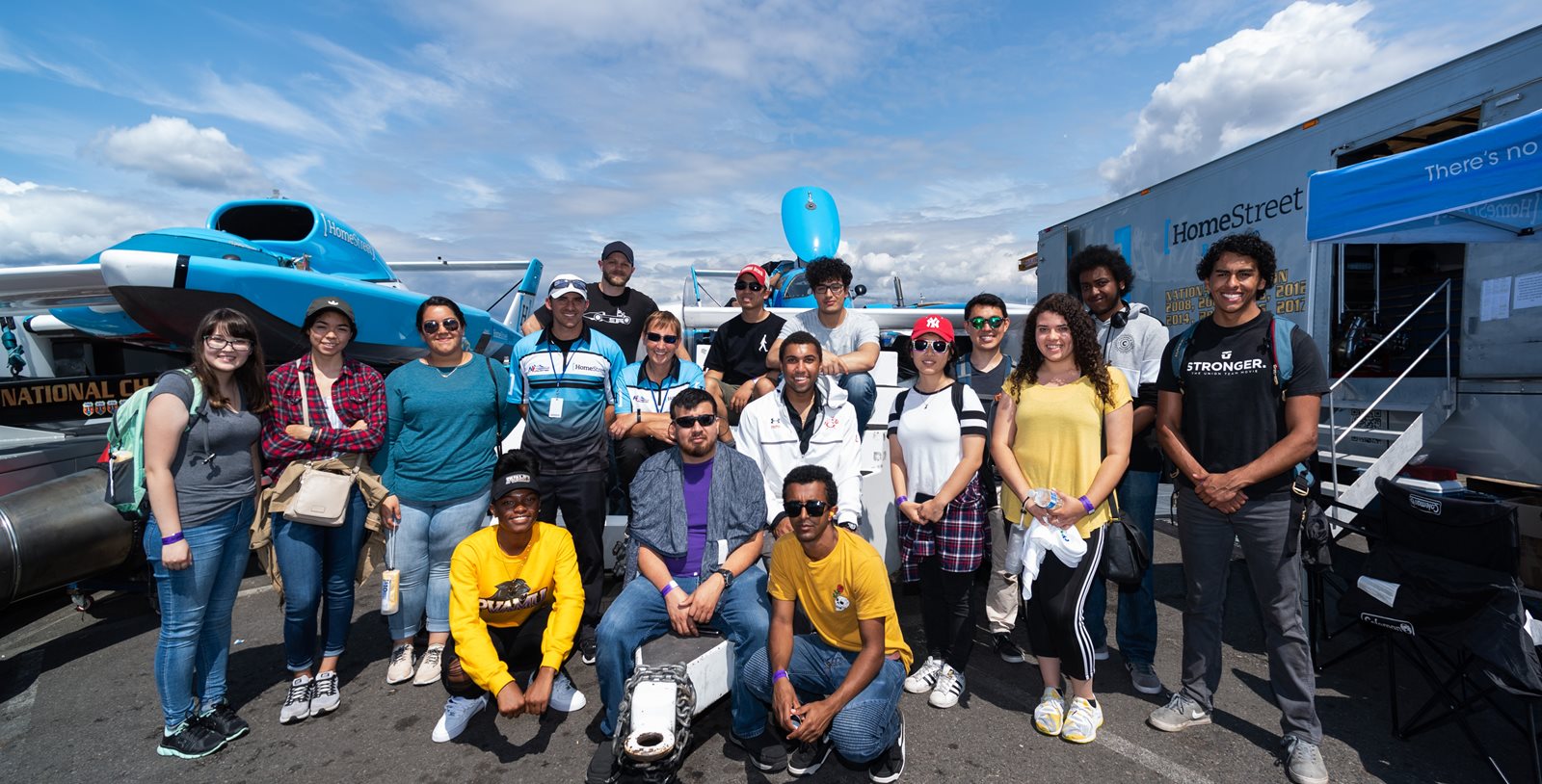 Students with hydro driver and crew chief