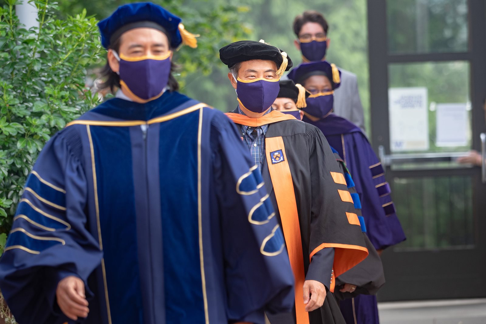 Commencement processional with some of the speakers