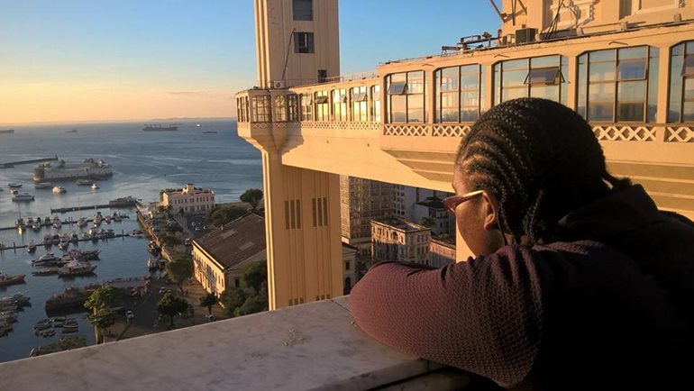 Esther Ndungu admiring the view 