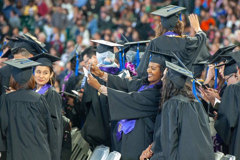 students at the commencement ceremony