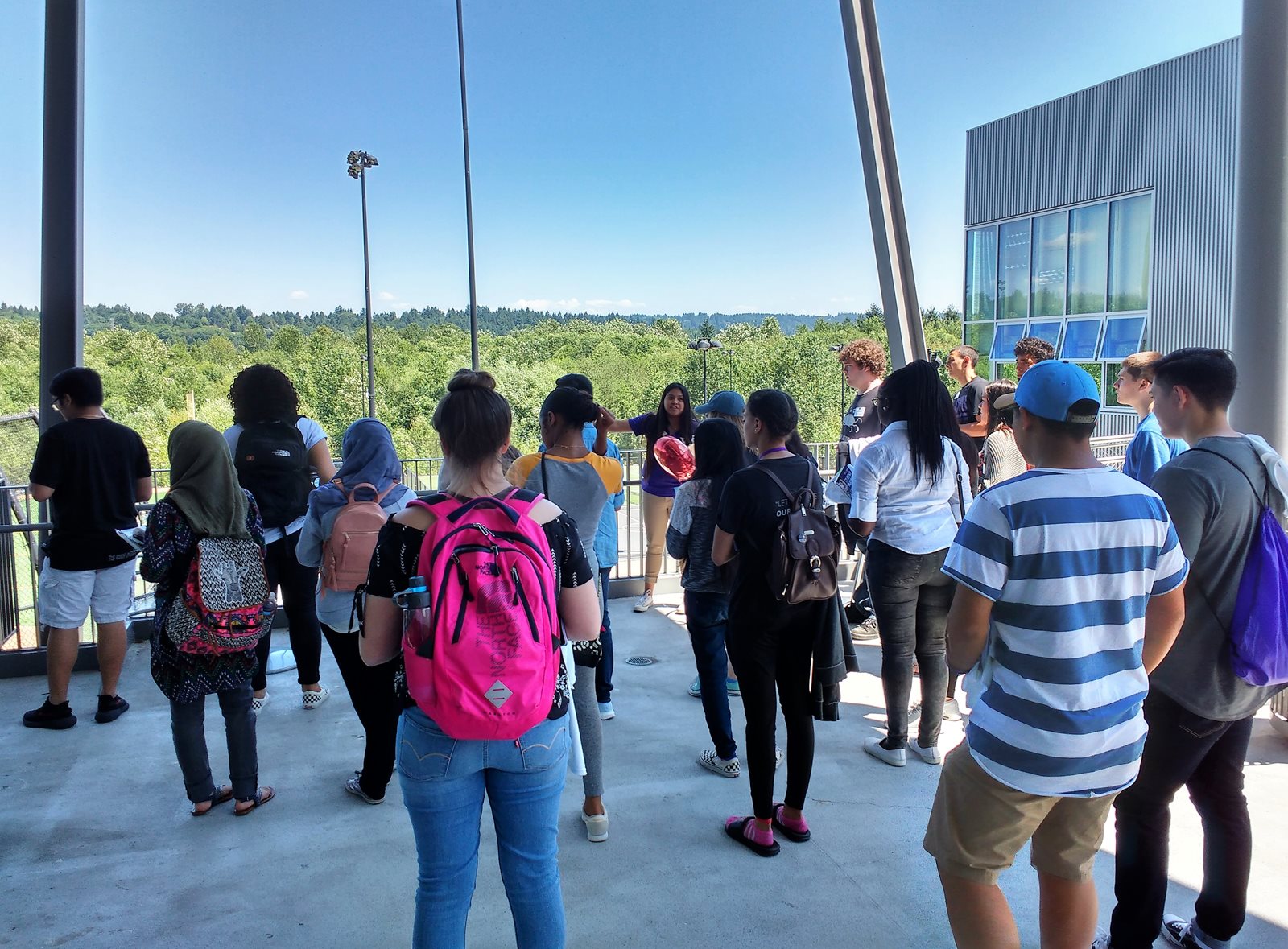 Orientation tour group