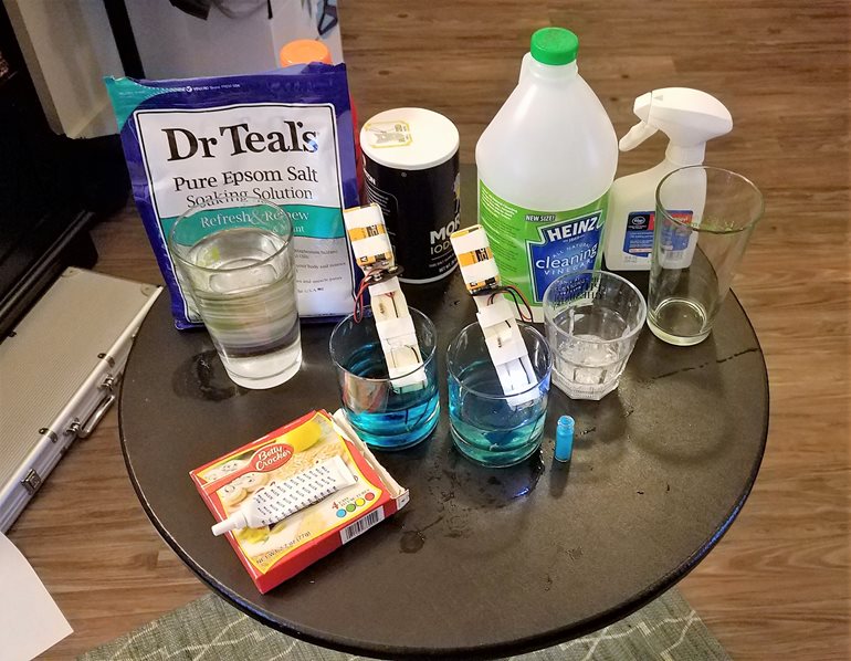 Household products for chemistry experiment