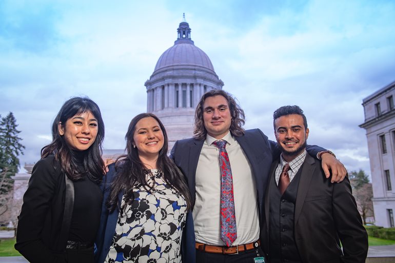 From left: Mona Fouroohi, Highland Edelman,Lamar Hendrikse, Mohamed Bughrara