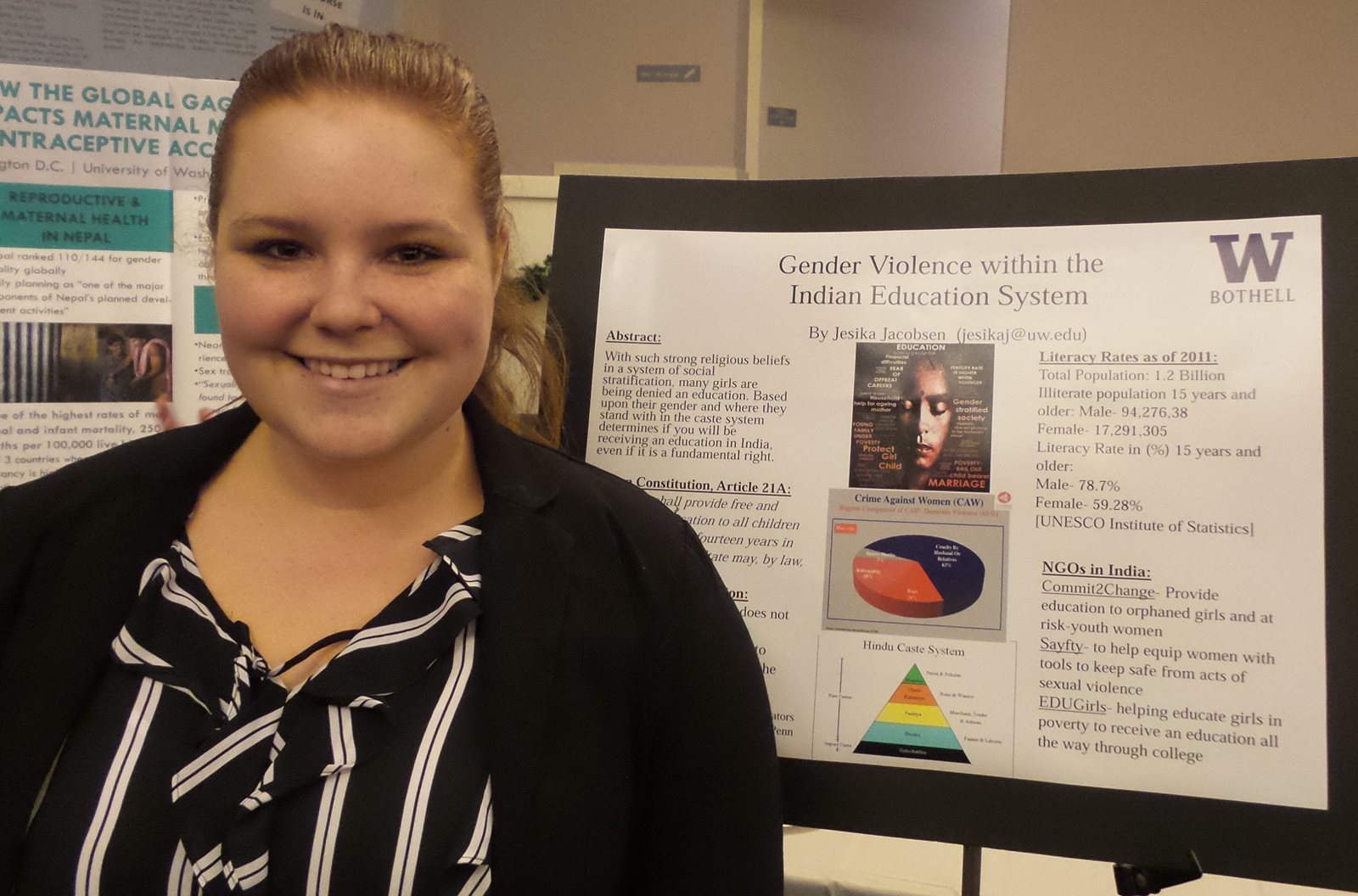 Jesika Jacobsen with poster