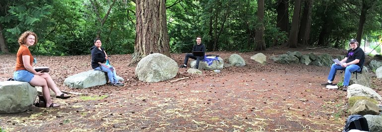 Researchers in Brookside Park