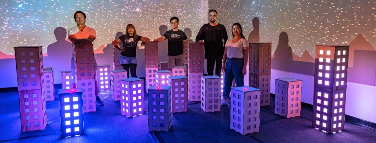 From left, Jeffrey Leung, Rutuja Nehra, Julian Ngo, Paramdeep Hehar and Hannah Tashiro.