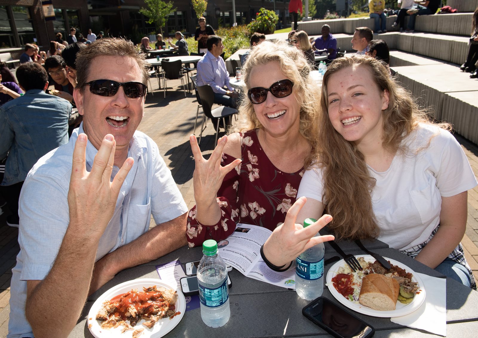 Eric, Reginia and Julia Meyer at picnic.