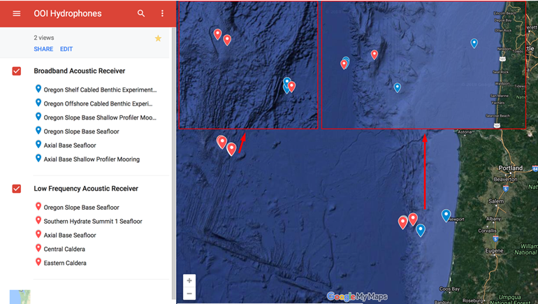 Hydrophone map