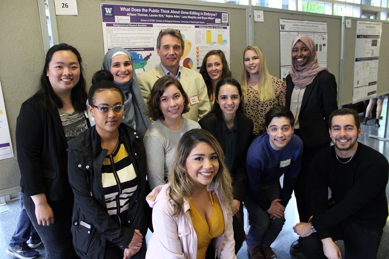 Poster students with Charles Murry.