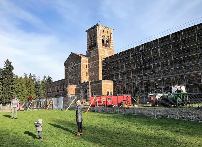 Saint Edward seminary building in park