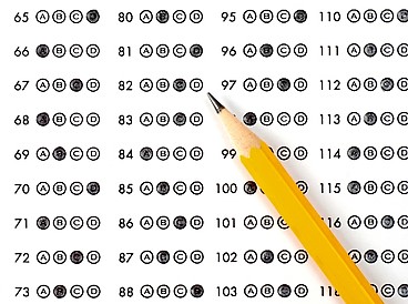 Image of an SAT answer sheet