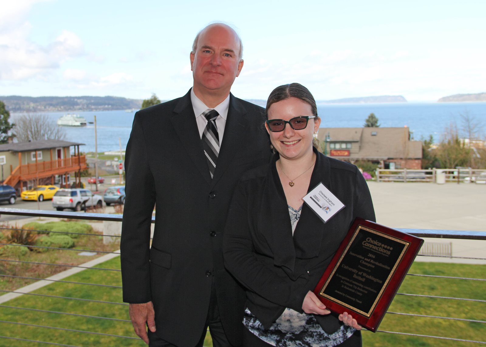 Community Transit CEO Emmett Heath and Chelsea Ingham