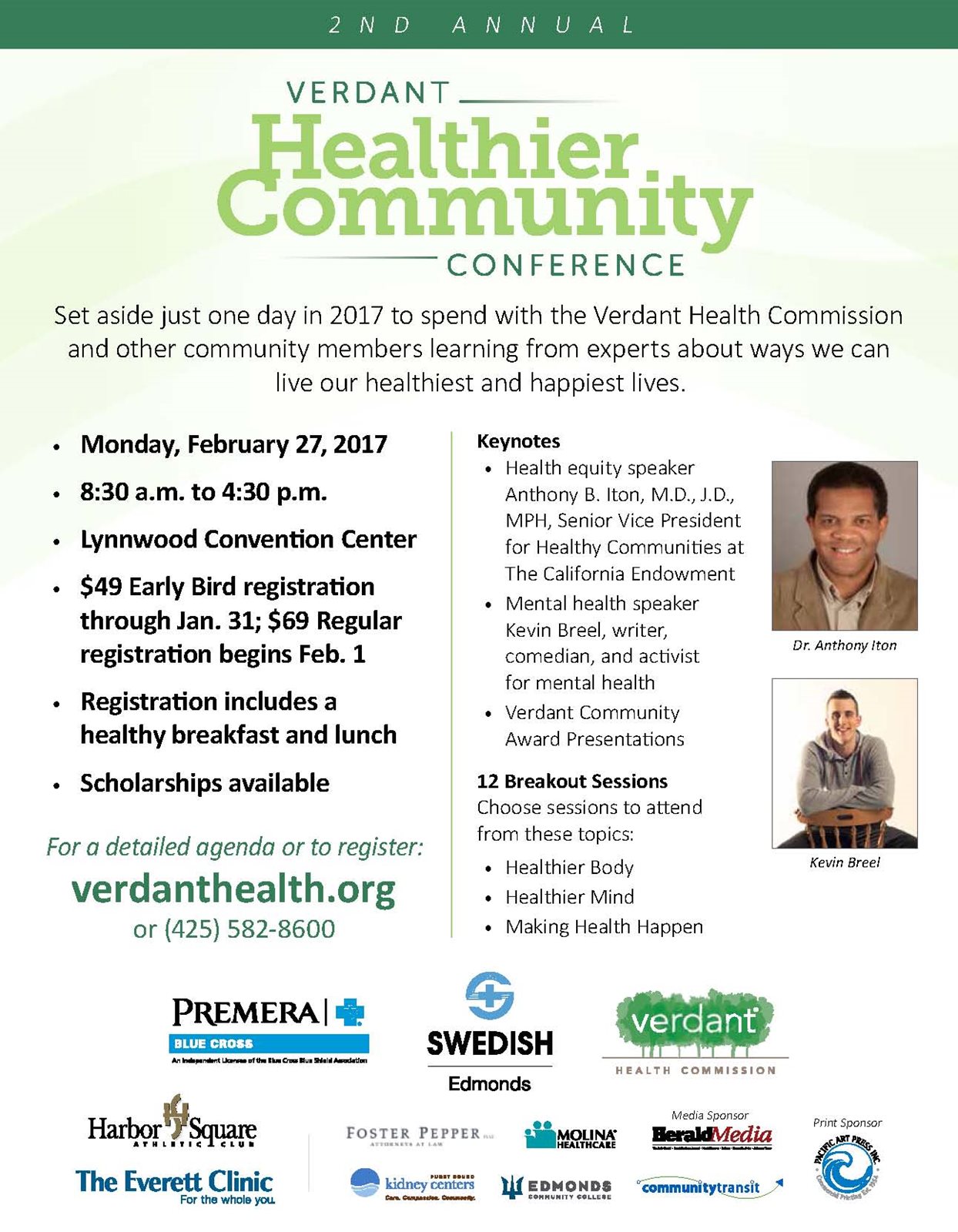 Verdant Healthier Community Conference Flyer