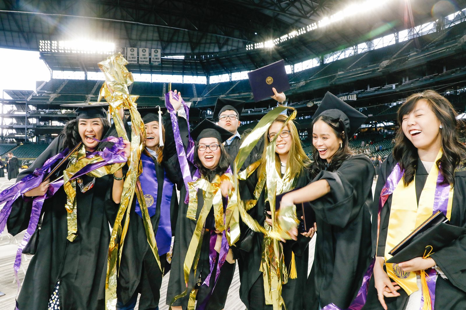 Grads celebrate amid streamers